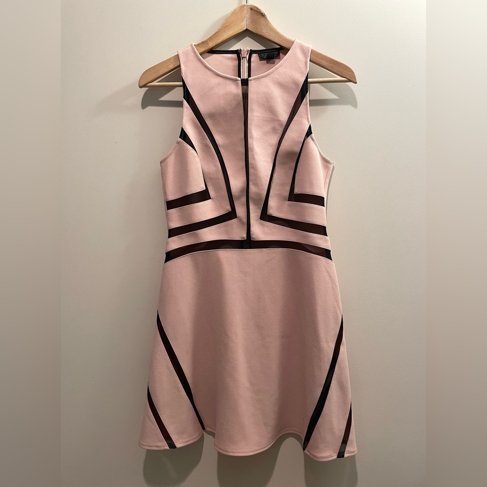 Topshop Pink Sheath Dress Sleeveless Halter Cocktail